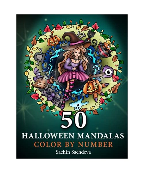 50 Halloween Mandalas: Color by Number Coloring Book for Adults features spooky mandalas of pumpkins, ghosts, sugar skulls, witches, haunted house and ... Color by Number book for Adults, Band 2)