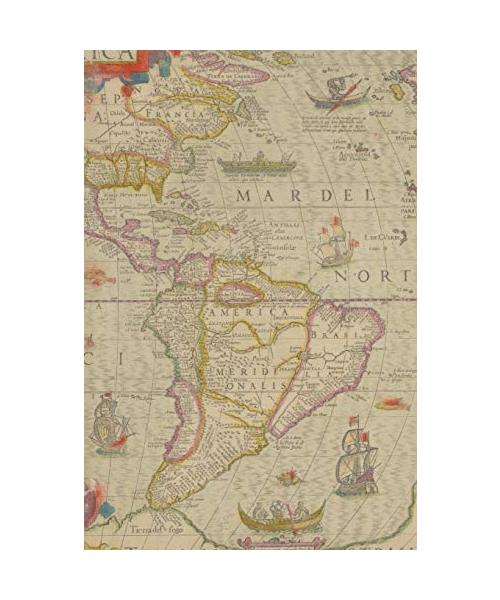 North America and South America Vintage Map 4x6 Field Journal / Field Notebook / Field Book / Memo Book / Pocket Notebook (50 pages/25 sheets)