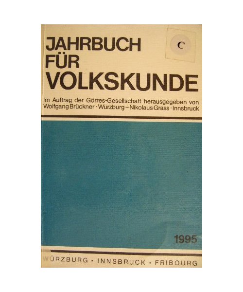 Jahrbuch für Volkskunde XVIII. Neue Folge