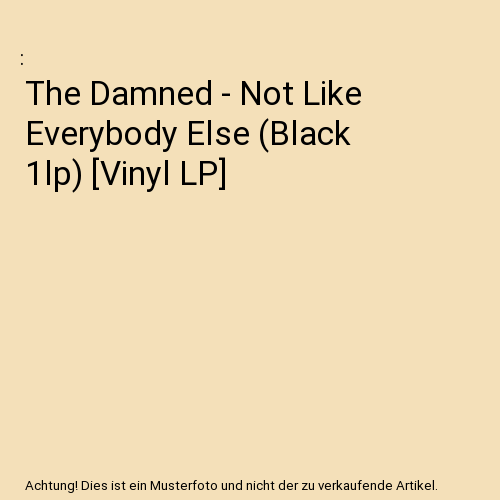 The Damned - Not Like Everybody Else (Black 1lp) [Vinyl LP]