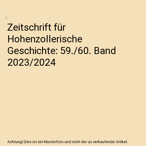 Zeitschrift für Hohenzollerische Geschichte