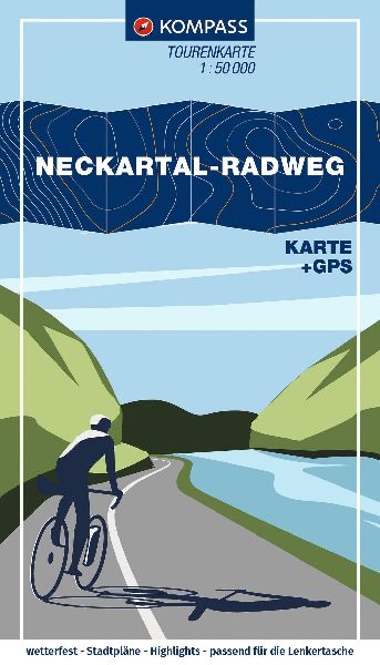 KOMPASS Fahrrad-Tourenkarte Neckartal-Radweg 1:50.000