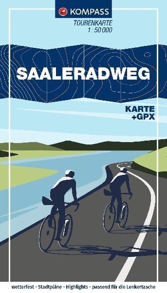 KOMPASS Fahrrad-Tourenkarte Saaleradweg - Von Münchberg nach Schönebeck (Elbe) 1:50.000