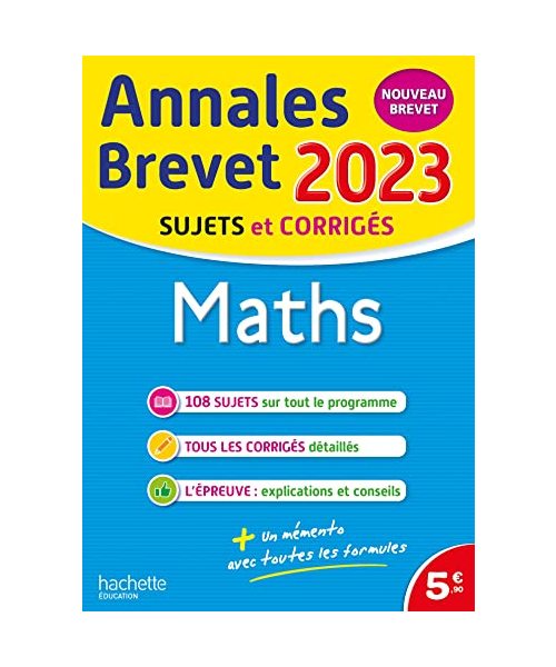 Annales BREVET 2023 - Maths: Sujets et corrigés