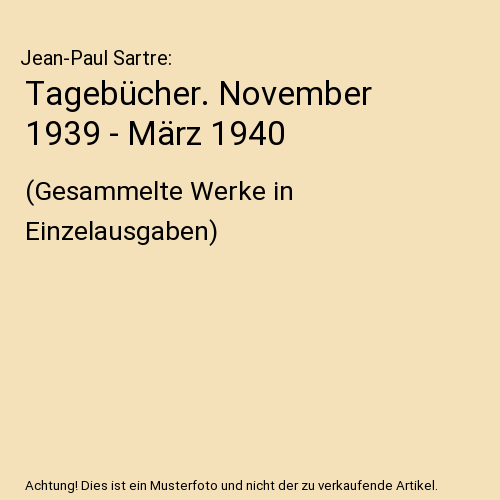 Tagebücher. November 1939 - März 1940