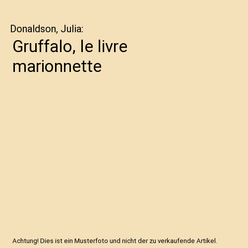 Gruffalo, le livre marionnette