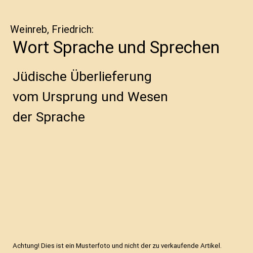 Wort Sprache und Sprechen