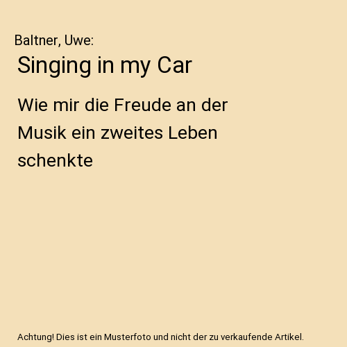 Singing in my Car