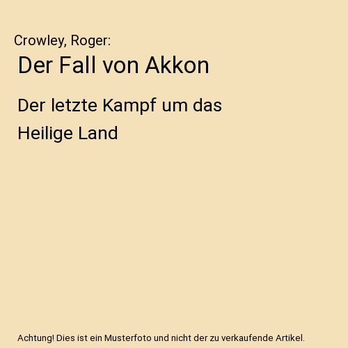 Der Fall von Akkon