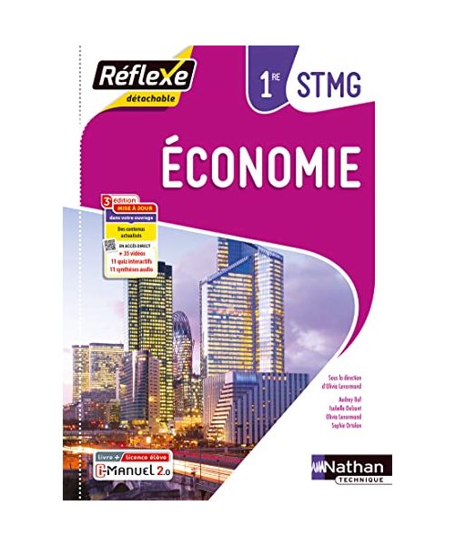 Economie 1ère STMG (Pochette Réflexe) Livre + licence élève - 2023