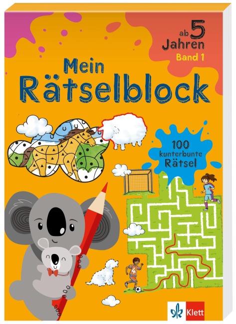 Klett Mein Rätselblock ab 5 Jahren Band 1: Über 100 100 kunterbunte Rätsel für Kinder