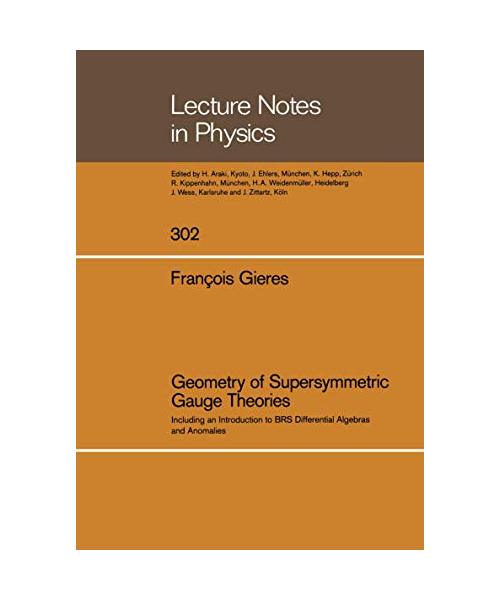 Geometry of Supersymmetric Gauge Theories: Including an Introduction to BRS Differential Algebras and Anomalies (Lecture Notes in Physics, 302, Band 302)