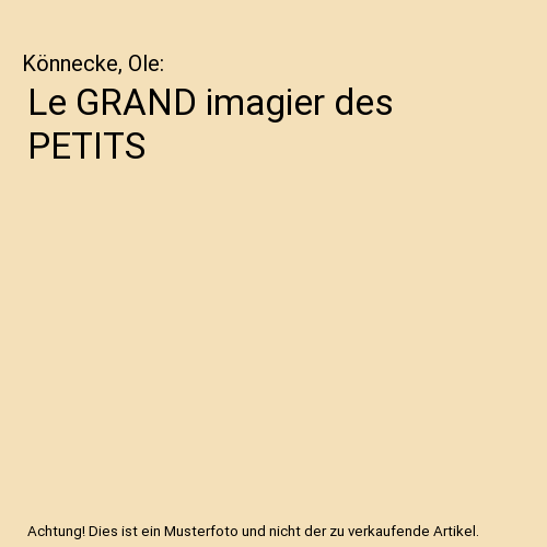 Le GRAND imagier des PETITS