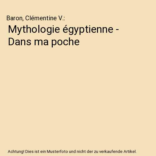 Mythologie égyptienne - Dans ma poche