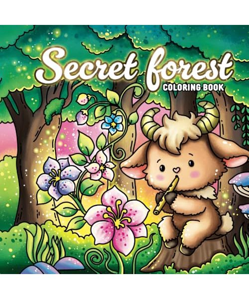 Secret Forest Coloring Book: A Magical Coloring Adventure with Enchanting Forest Spirits, Fairies, Woodland Creatures, and Animals – 43 Unique Illustrations for All Ages
