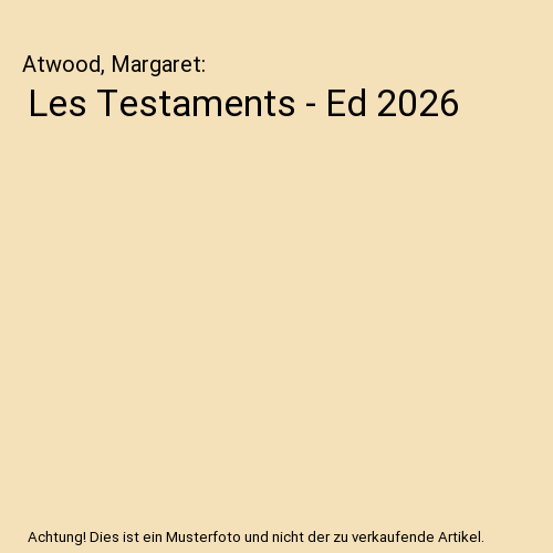 Les Testaments - Ed 2026