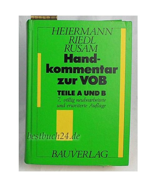 Handkommentar zur VOB, Teile A und B