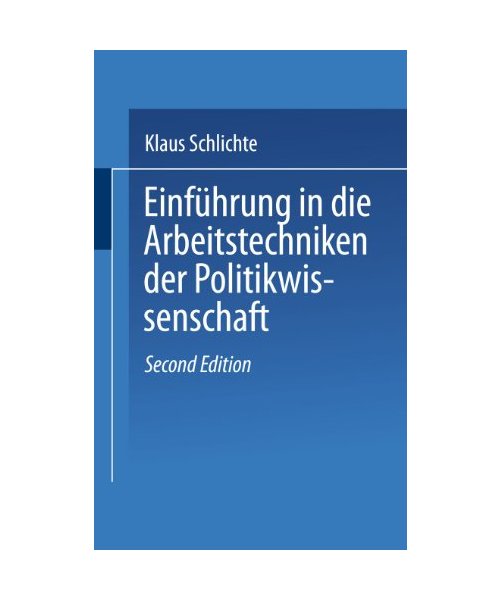 Einführung in die Arbeitstechniken der Politikwissenschaft