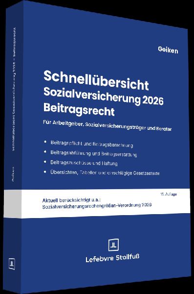 Schnellübersicht Sozialversicherung 2026 Beitragsrecht