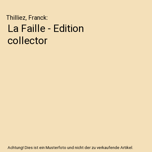 La Faille - Edition collector