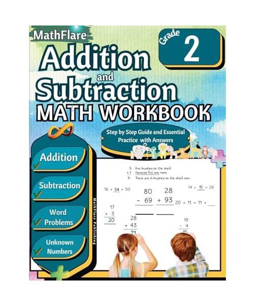 Addition and Subtraction Math Workbook 2nd Grade