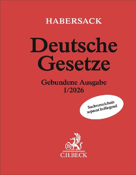 Deutsche Gesetze Gebundene Ausgabe I/2026