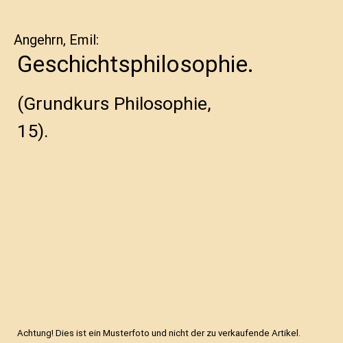 Geschichtsphilosophie.
