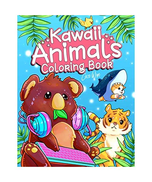 Kawaii Animal Coloring Book: Cute and Lovable Animal Coloring Book For Adults