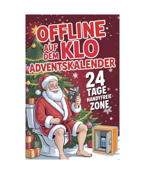 Offline auf dem Klo Adventskalender – 24 Tage handyfreie Zone: Rätsel, Witze & kuriose Fun Facts für lustige Handy-Pausen auf der Toilette | Das perfekte Geschenk für Menschen mit Humor