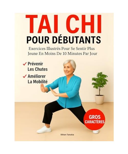 Tai Chi Pour Débutants: Exercices Illustrés Pour Se Sentir Plus Jeune En Moins De 10 Minutes Par Jour – Routines Pour Tous Les Niveaux Pour Améliorer La Mobilité | Gros Caractères