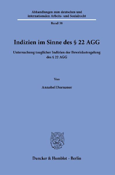 Indizien im Sinne des § 22 AGG