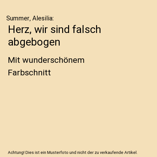 Herz, wir sind falsch abgebogen