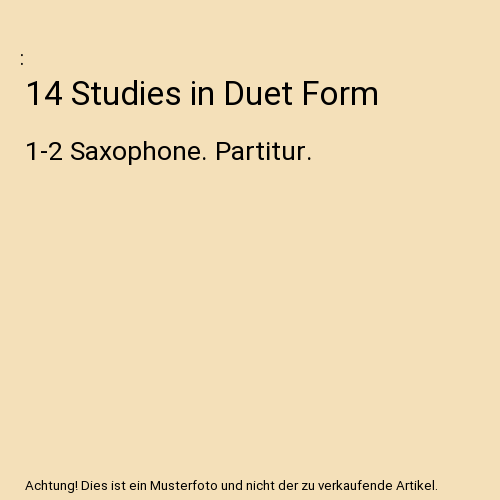 14 Studies in Duet Form