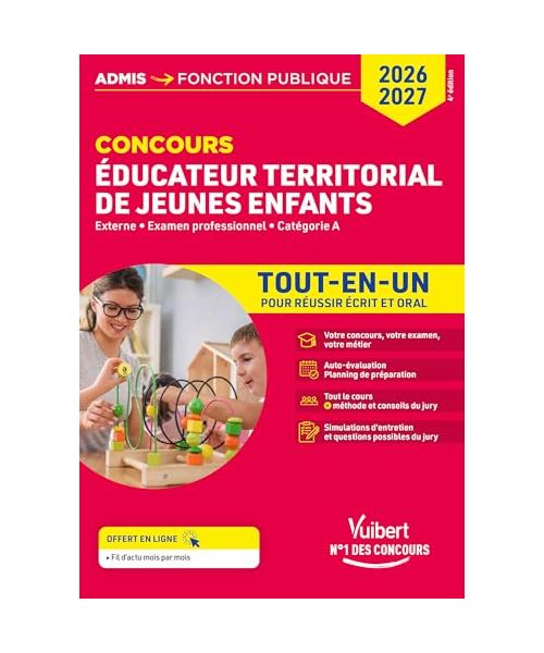Concours Éducateur territorial de jeunes enfants - Tout-en-un - Catégorie A: Concours 2026-2027