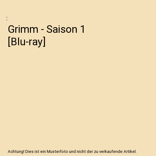 Grimm - Saison 1 [Blu-ray]