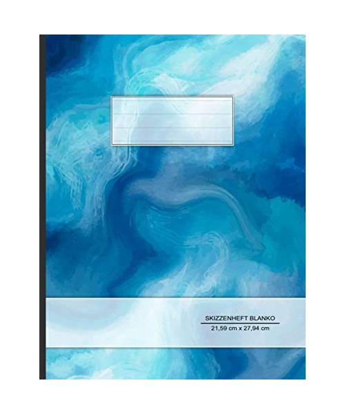 Skizzenheft Blanko: DIN A4 mit Register - 100+ Seiten zum Skizzieren, Zeichnen und Malen - Blanko Skizzenheft ca. DIN A4 - Softcover matt in einem ... zum Zeichnen in der Schule und Zuhause