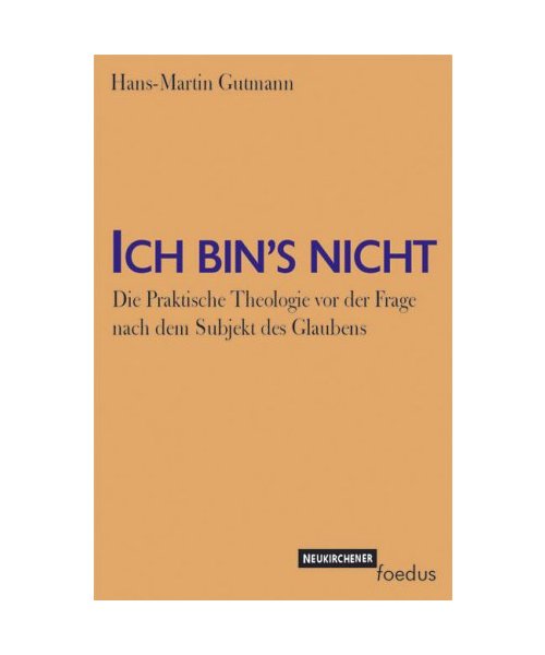 Ich bin's nicht.