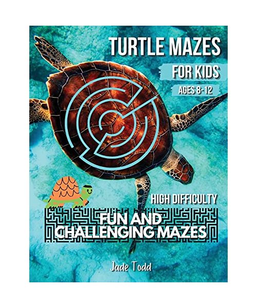 Mazes Book For Kids - Turtle MAZES - Challenging and Fun Maze Learning Activity Book for kids ages 8-12 year olds - Workbook with Puzzles for Children