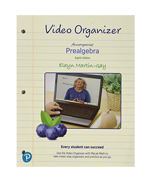 Mylab Math for Prealgebra -- Access Card -- Plus Video Organizer [With Access Code]