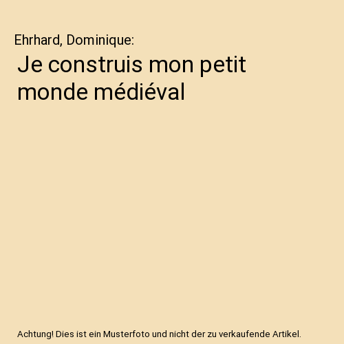 Je construis mon petit monde médiéval