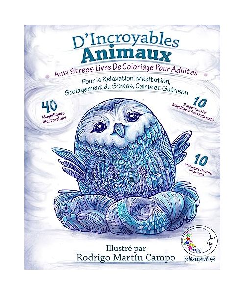 ANTI STRESS Livre De Coloriage Pour Adultes: D'Incroyables Animaux - Pour La Relaxation, Meditation, Soulagement Du Stress, Calme Et Guerison (Livres ... calme, guerison, creativite et plaisir)