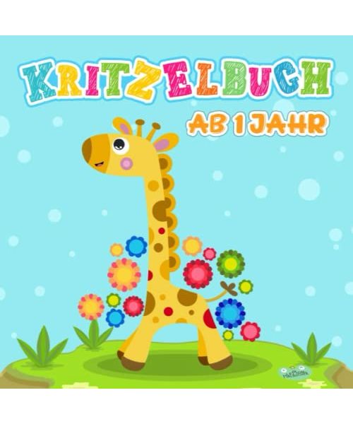 Kritzelbuch ab 1 Jahr: Malbuch ab 1 Jahr mit 50 Ausmalbildern der ersten Wörter wie Tiere und Fahrzeuge als Ausmalbuch Geschenk für Mädchen und Jungen