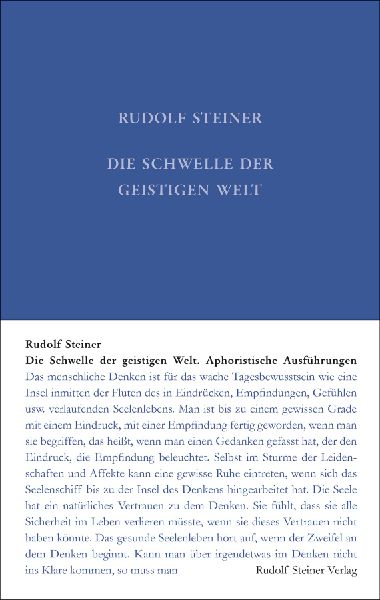 Die Schwelle der geistigen Welt