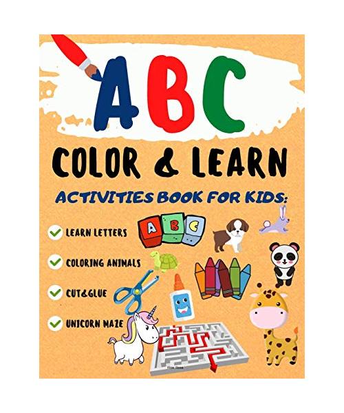 ABC Color & Learn: ABC letters and animals Preschool Coloring Book Learn by coloring. Animals and their babies My first big book of color