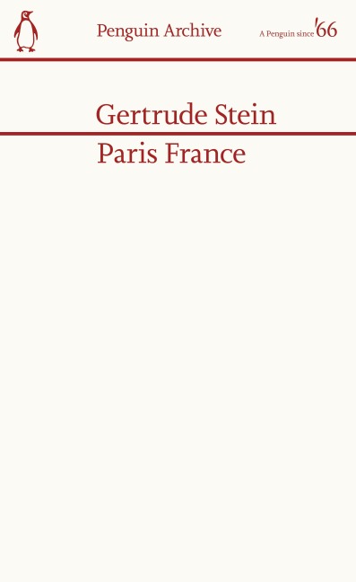 Paris France: Gertrude Stein (Penguin Archive)