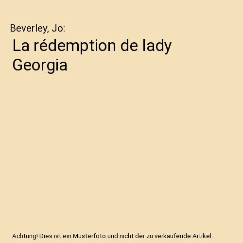 La rédemption de lady Georgia