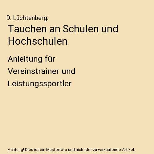 Tauchen an Schulen und Hochschulen