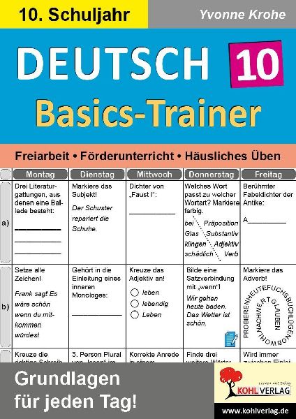Deutsch-Basics-Trainer / Klasse 10