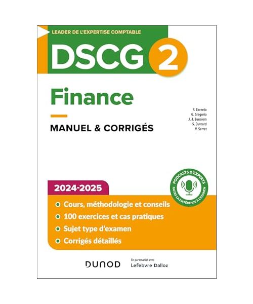 DSCG 2 - Finance - Manuel - 3e éd.: Manuel & corrigés