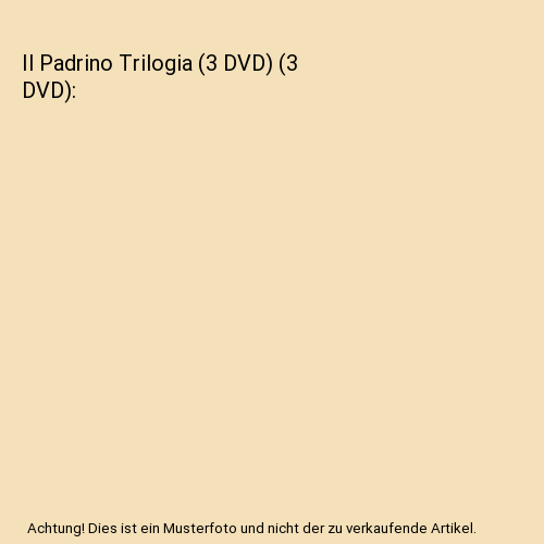 Il Padrino Trilogia (3 DVD) (3 DVD)